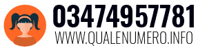 Numero di telefono 03474957781 03474957781