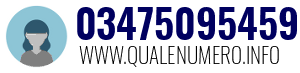 Numero di telefono 03475095459 03475095459