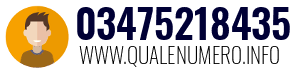 Numero di telefono 03475218435 03475218435