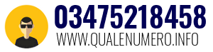Numero di telefono 03475218458 03475218458