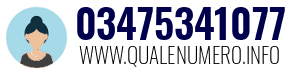 Numero di telefono 03475341077 03475341077