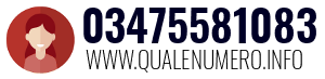 Numero di telefono 03475581083 03475581083