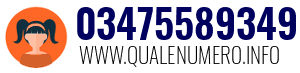 Numero di telefono 03475589349 03475589349