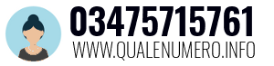 Numero di telefono 03475715761 03475715761