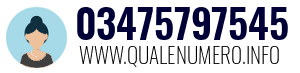 Numero di telefono 03475797545 03475797545