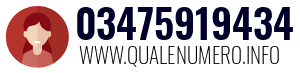 Numero di telefono 03475919434 03475919434