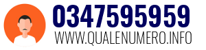 Numero di telefono 0347595959 0347595959