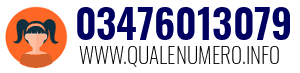 Numero di telefono 03476013079 03476013079