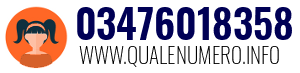 Numero di telefono 03476018358 03476018358