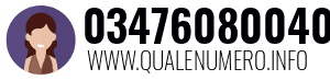 Numero di telefono 03476080040 03476080040
