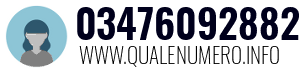Numero di telefono 03476092882 03476092882