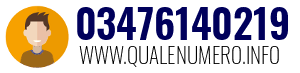 Numero di telefono 03476140219 03476140219