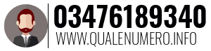 Numero di telefono 03476189340 03476189340