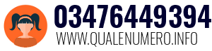 Numero di telefono 03476449394 03476449394