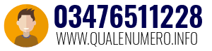 Numero di telefono 03476511228 03476511228