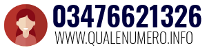 Numero di telefono 03476621326 03476621326