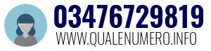Numero di telefono 03476729819 03476729819
