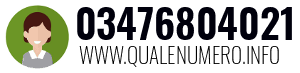 Numero di telefono 03476804021 03476804021