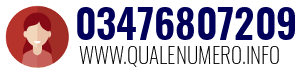 Numero di telefono 03476807209 03476807209