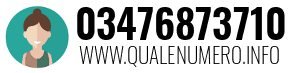 Numero di telefono 03476873710 03476873710
