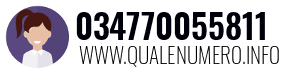Numero di telefono 034770055811 034770055811
