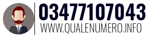 Numero di telefono 03477107043 03477107043