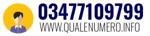 Numero di telefono 03477109799 03477109799