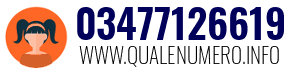 Numero di telefono 03477126619 03477126619