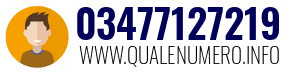 Numero di telefono 03477127219 03477127219