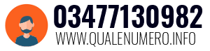 Numero di telefono 03477130982 03477130982