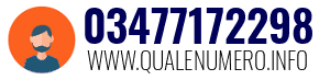 Numero di telefono 03477172298 03477172298