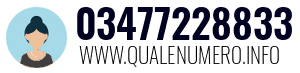Numero di telefono 03477228833 03477228833