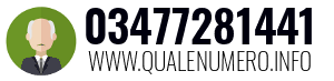 Numero di telefono 03477281441 03477281441