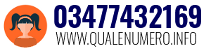 Numero di telefono 03477432169 03477432169