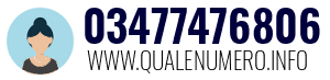 Numero di telefono 03477476806 03477476806