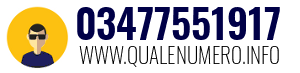 Numero di telefono 03477551917 03477551917