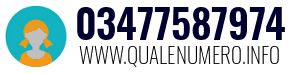 Numero di telefono 03477587974 03477587974