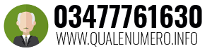Numero di telefono 03477761630 03477761630