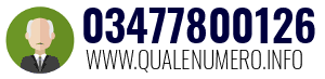 Numero di telefono 03477800126 03477800126