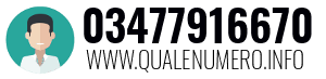 Numero di telefono 03477916670 03477916670
