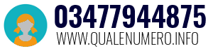 Numero di telefono 03477944875 03477944875