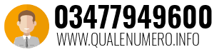 Numero di telefono 03477949600 03477949600