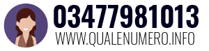 Numero di telefono 03477981013 03477981013