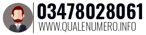 Numero di telefono 03478028061 03478028061