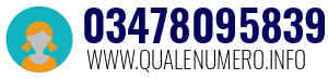 Numero di telefono 03478095839 03478095839