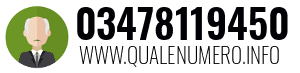 Numero di telefono 03478119450 03478119450