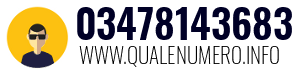 Numero di telefono 03478143683 03478143683