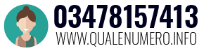 Numero di telefono 03478157413 03478157413