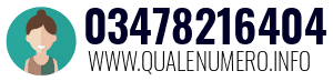 Numero di telefono 03478216404 03478216404