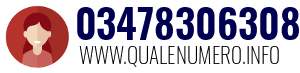 Numero di telefono 03478306308 03478306308